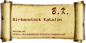 Birkenstock Katalin névjegykártya