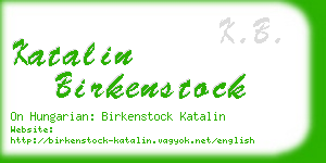 katalin birkenstock business card